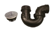 UNITED STATES HDW P118C Chrome Finish Mobile Home Tub Drain Assembly Kit, Black