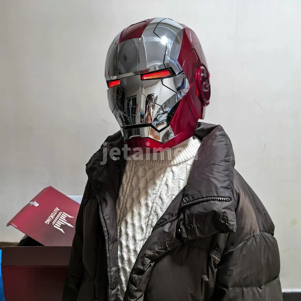 US AUTOKING Iron Man MK5 1:1 Helmet Wearable Voice-controlled Mask Cosplay Prop - Image 4 of 4