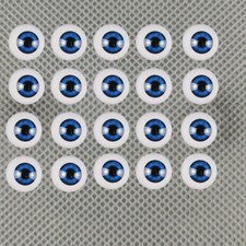 10x 24mm Eyes Half Round Acrylic Eyeballs for Reborn Baby Doll Making Supplies