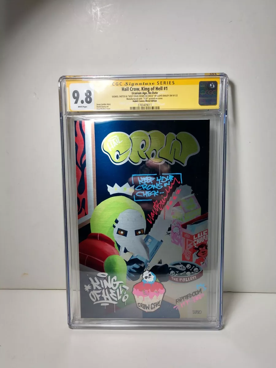 Hail Crow King-Of-Hell | Lloyd Bailey MF Doom Homage Foil Variant | CGC SS  9.8 | Comic Books - Modern Age, Crow