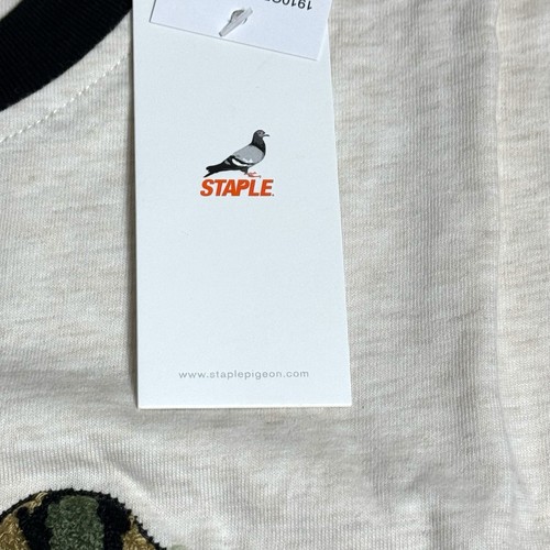 Jeff Staple Embroidered Pigeon Long Sleeve Shirt Mens 2XL 100% Cotton Oatmeal - Picture 7 of 19
