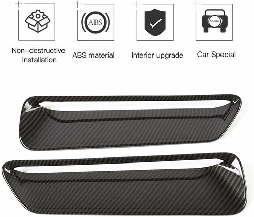 2pcs Hood Scoop Air Vent Cover Trim for Dodge Challenger 2015+ Carbon Fiber - Foto 6 di 7
