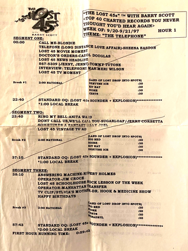 9/20/97 BARRY SCOTT LOST 45's SHOW: DR HOOK, ELO, SKYY, SHEENA EASTON, SYLVERS - Picture 2 of 2