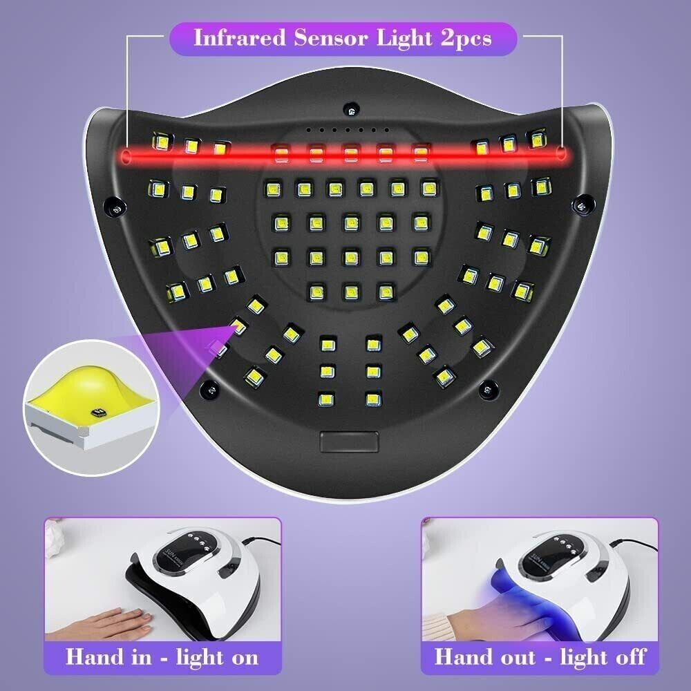 LED 280W UV Nagel Lampe-Gel Lichthärtungsgerät Sensor Nageltrockner Mit 4-Timer