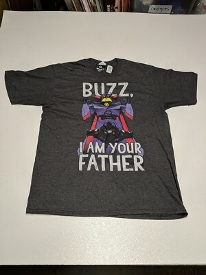  Toy Story Buzz, Large, I Am Your Father, Zurg Lightyear Black Shirt Disney 
