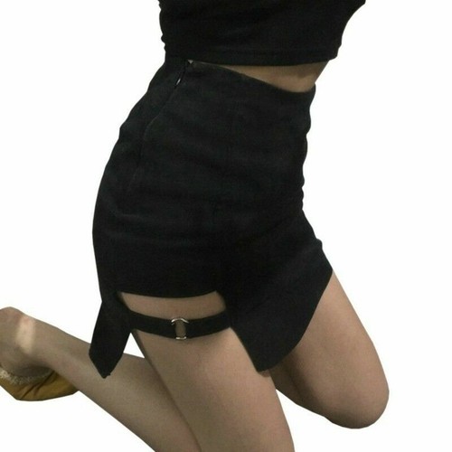 Sexy Lady Irregular Skirt Gothic Punk Dance Clubwear Short Mini Bodycon Slim New - Picture 7 of 8