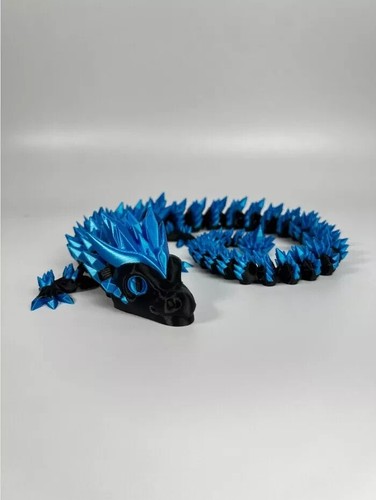 3D Printed.Articulated.Flexi Crystal Dragon 24.01in / 61cm in length. Multicolor - Picture 6 of 6
