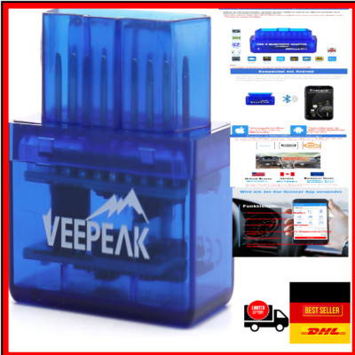 Veepeak Mini OBD II Scanner Adapter - Effizientes Auto-Diagnosediagnosegerät ...