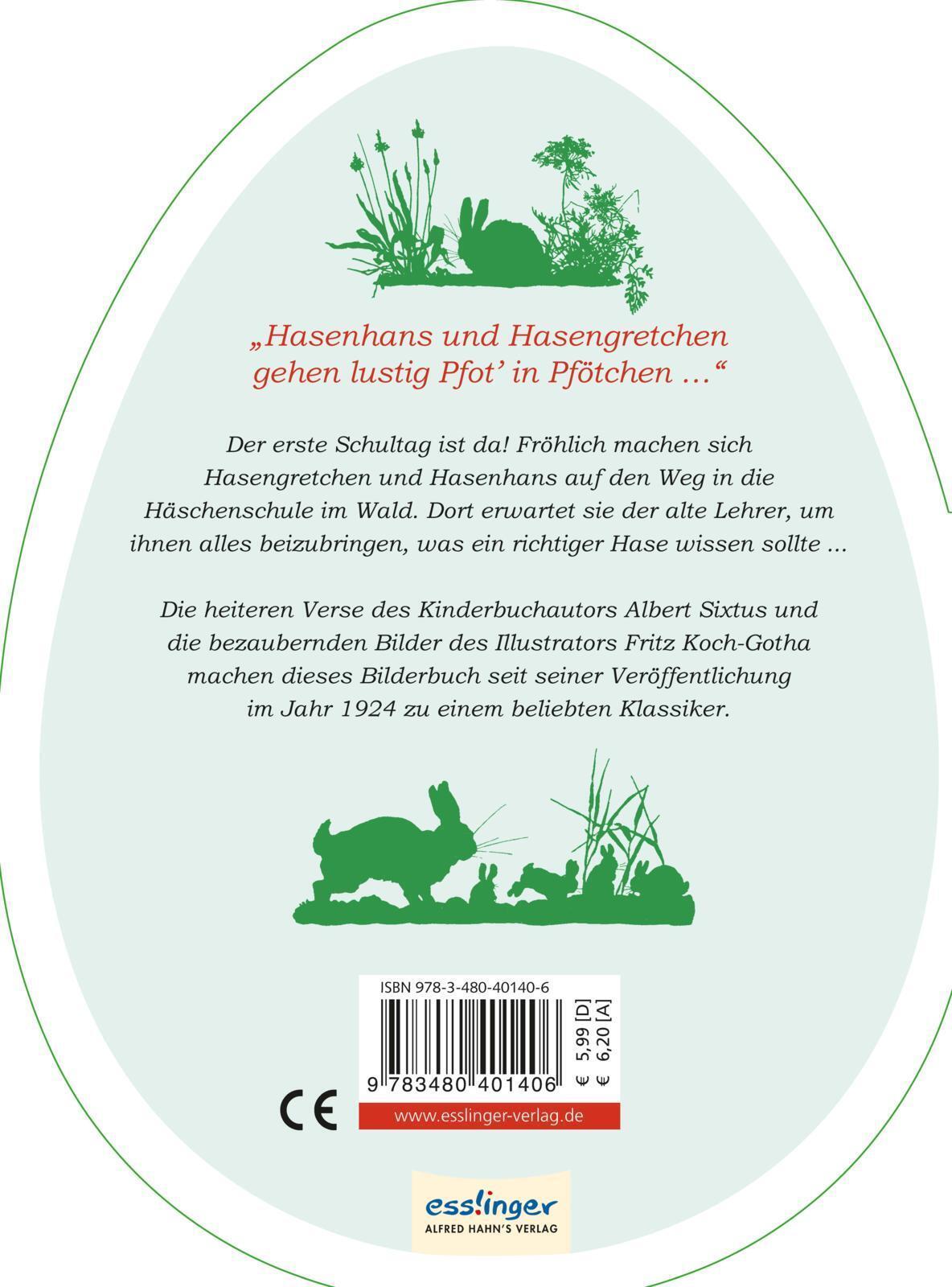 Thumbnail - Albert Sixtus | Die Häschenschule: Pappbilderbuch In Ei-form | Buch |