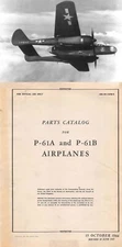 Northrop P-61 Black Widow Aircraft Parts Manual IPC RARE PDF HISTORIC DETAILS