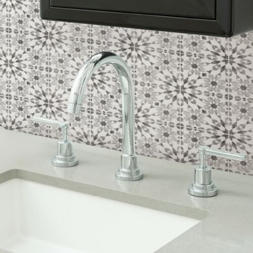 Wallpops Catalan Gray and White Peel and Stick Backsplash Tiles Contemporary - Picture 7 of 9