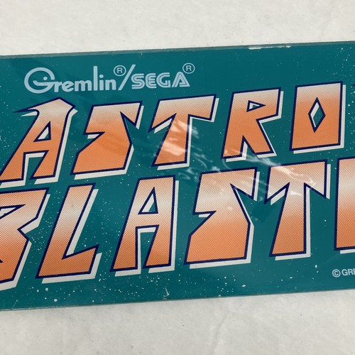 Astro Blaster Original 1980 Video Game Marquee Sign Gremlin industries 24” x 6” - Picture 5 of 14