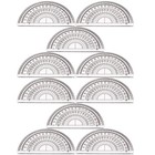 10pcs Plastic Protractors Math Protractor Angle Measurement Tools 180 Degree