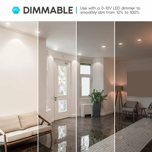 Luxrite 6 Inch Commercial LED Recessed Light with J-Box 4 Color Selectable - Picture 5 of 8