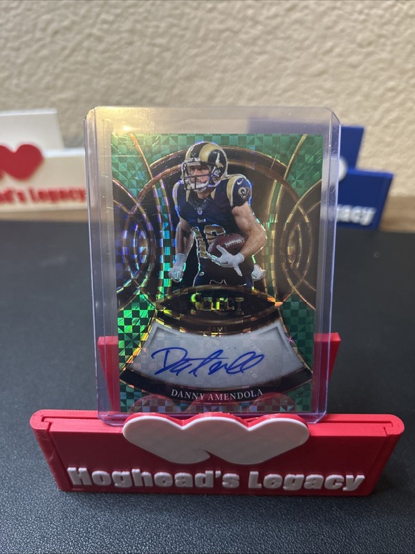  2025 Panini Select Danny Amendola Signatures Auto Green Power Prizm #/5 Rams