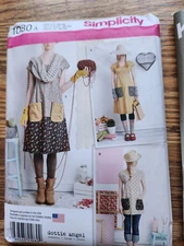 Simplicity 1080 A Dottie Angel misses dress or tunic, XS - XL  - UNCUT