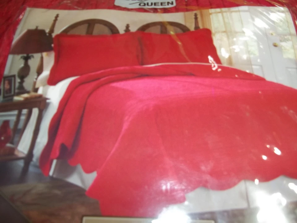 American Traditions Juego Completo Edredón Queen 3 Piezas ROJO Nuevo en Paquete 90" x 90" Foto 2 de 3