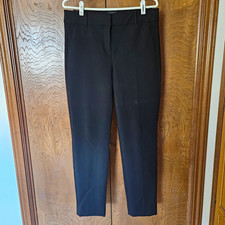 J.Crew Women s 10 Tall Black Solid Slim Taper...