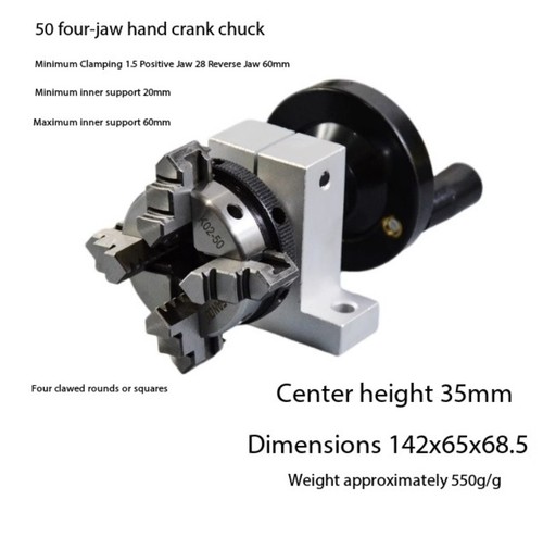 Mini Three Euro Hand Cranked Rotary Chuck Forward and Reverse Rotation - Picture 3 of 19