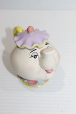 Vintage Disney Beauty  the Beast Mrs. Potts Teapot Figurine Porcelain 3.5"