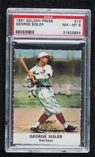 1961 Golden Press Hall of Fame George Sisler #13 PSA 8 HOF n8a