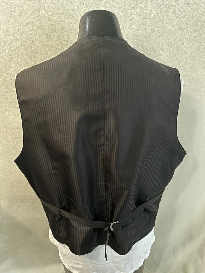 Chaleco Scully Para Hombre XL Negro Paisley Chaleco Western Gambler Cuello Muesca Foto 3 de 4