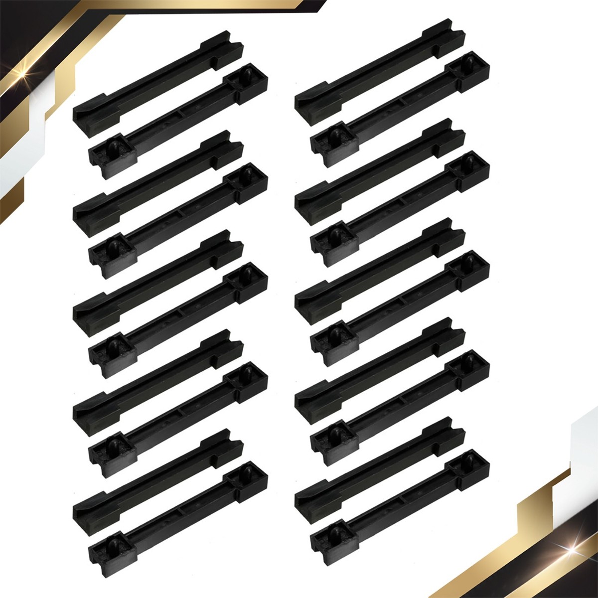 20 x Horizontal Mounting PCB Circuit Board Slot Guide Rail Holder
