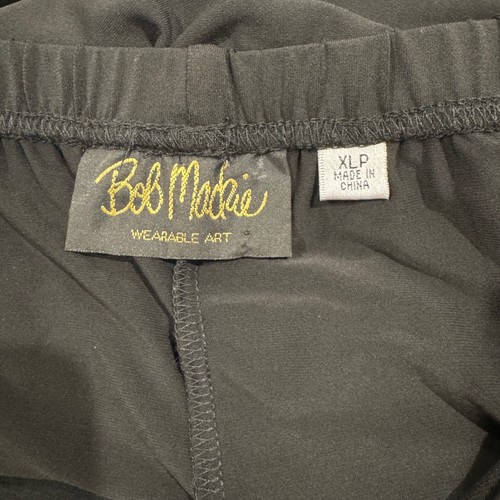 Pantalones Palazzo Bob Mackie Usables Arte Negros Pierna Ancha XLP Extra Grandes Pequeños - Imagen 3 de 5