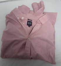 Men  s Gap Pink Button Down Dress Shirt Size Large Classic Fit