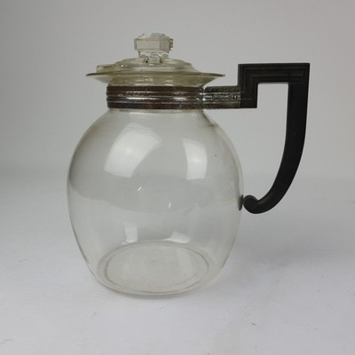 Vintage Pyrex 84-66 Glas FlameWare Teekanne Kaffeekanne mit Glasdeckel