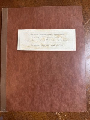 1955 Los Angeles Flood Control San Gabriel Water Study w Foldout Maps