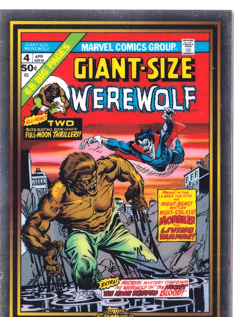 Giant-size Werewolf By Night 4 #MG-8 Marvel 2024 Topps Chrome Giant-size 50th Anniversary trading card — raw and PSA graded price guide