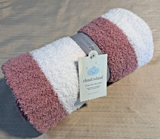 Cloud Island Target - Chenille Soft Baby Blanket - Pink and White Stripes
