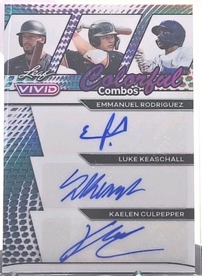 2024 Leaf Vivid Colorful Combos Rodriguez Luke Keaschall Kaelen Culpepper /6
