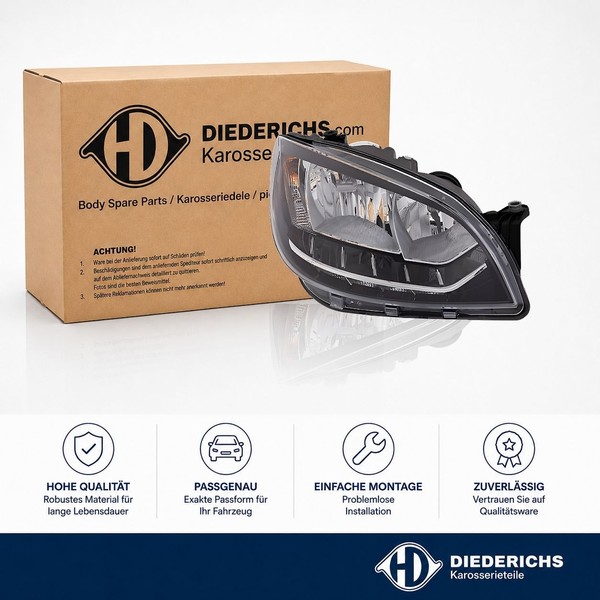 Hauptscheinwerfer Rechts Diederichs 7851180 FÜR Skoda-image