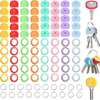 100 Schlüsselkappen, Inklusive 40 Pvc-Schlüsselkappen, 40 Flexible Runde Schlüss