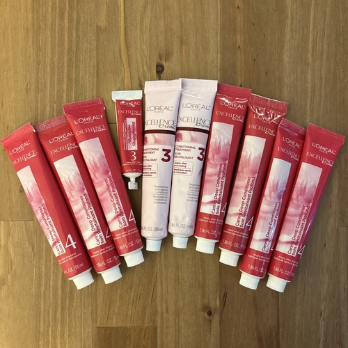 Lot of 10 L’Oreal Excellence Creme Deep Conditioner 1.86oz & Shampoo