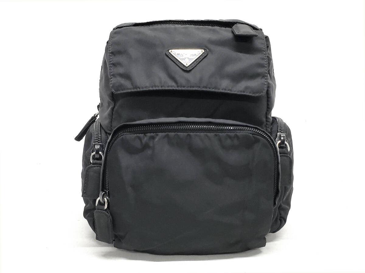 PRADA Mini Backpack Nylon Black from japan thumbnail 2