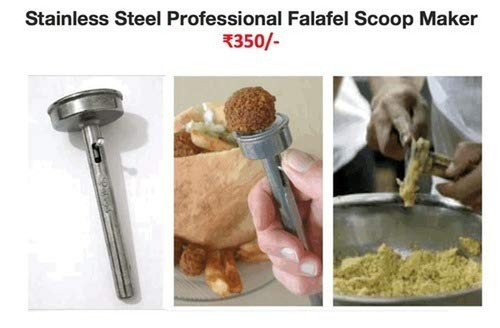 LARGE FALAFEL SCOOP HUMMUS SPOON 2" BALL MAKING KITCHEN TOOL. HELP YOU PREPAR... - 第 6/9 張圖片