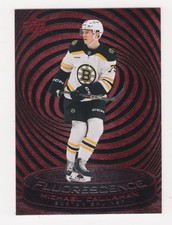 2025-26 UD SERIES 2 HOCKEY RED FLUORESCENCE MICHAEL CALLAHAN BRUINS #F-41