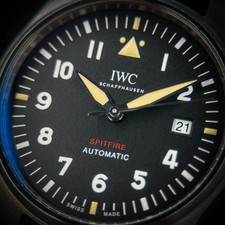 IWC Pilot Spitfire IW326801 Steel 39mm Black Dial Full Set Leather + Canvas OEM 2