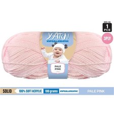 1pce Acrylic BabyYarn PALEPINK 3ply 100G