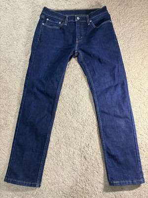 Levis Straus 511 Jeans Men 31x30 Dark Blue Straight Leg Low Rise Preppy