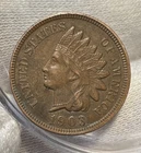 1903 Indian Head Cent Penny AU About Uncirculated