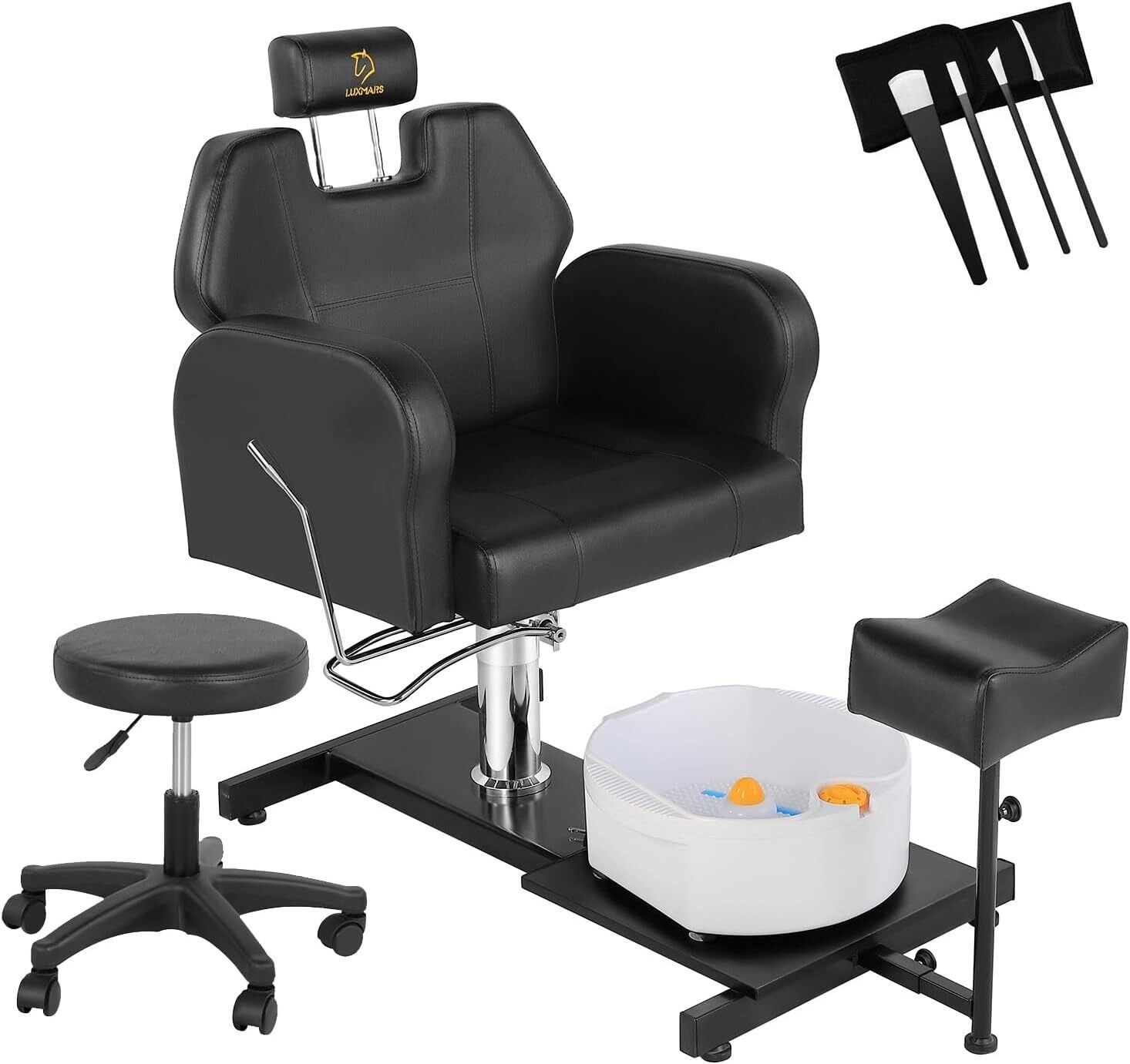 Pedicure Unit Station Hydraulic Lift Chair & Massage Foot Sp