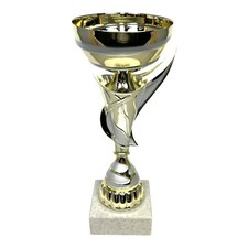 9.75 Inch Gold and Silver Trophy Cup - Event, Sport Tournaments, Competitions...