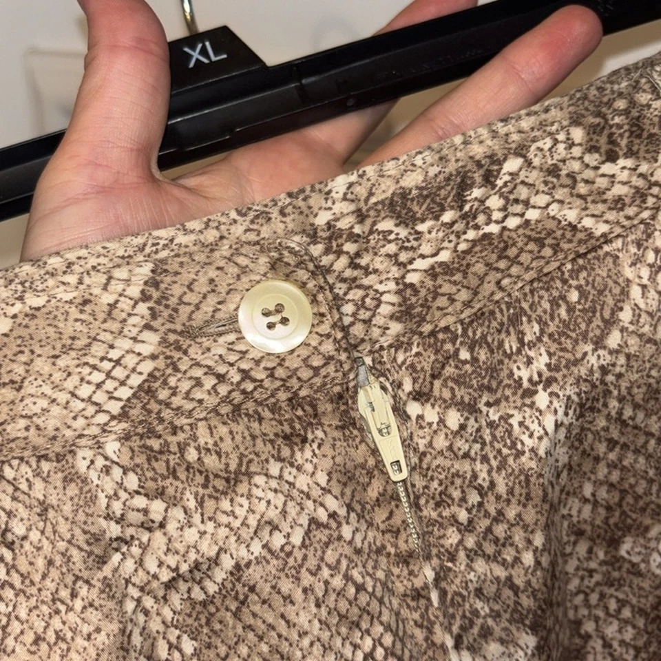 Vintage Stefanel Snake-Print 100% Cotton Mini Pencil Skirt - XS (IT44) - Image 3 of 4