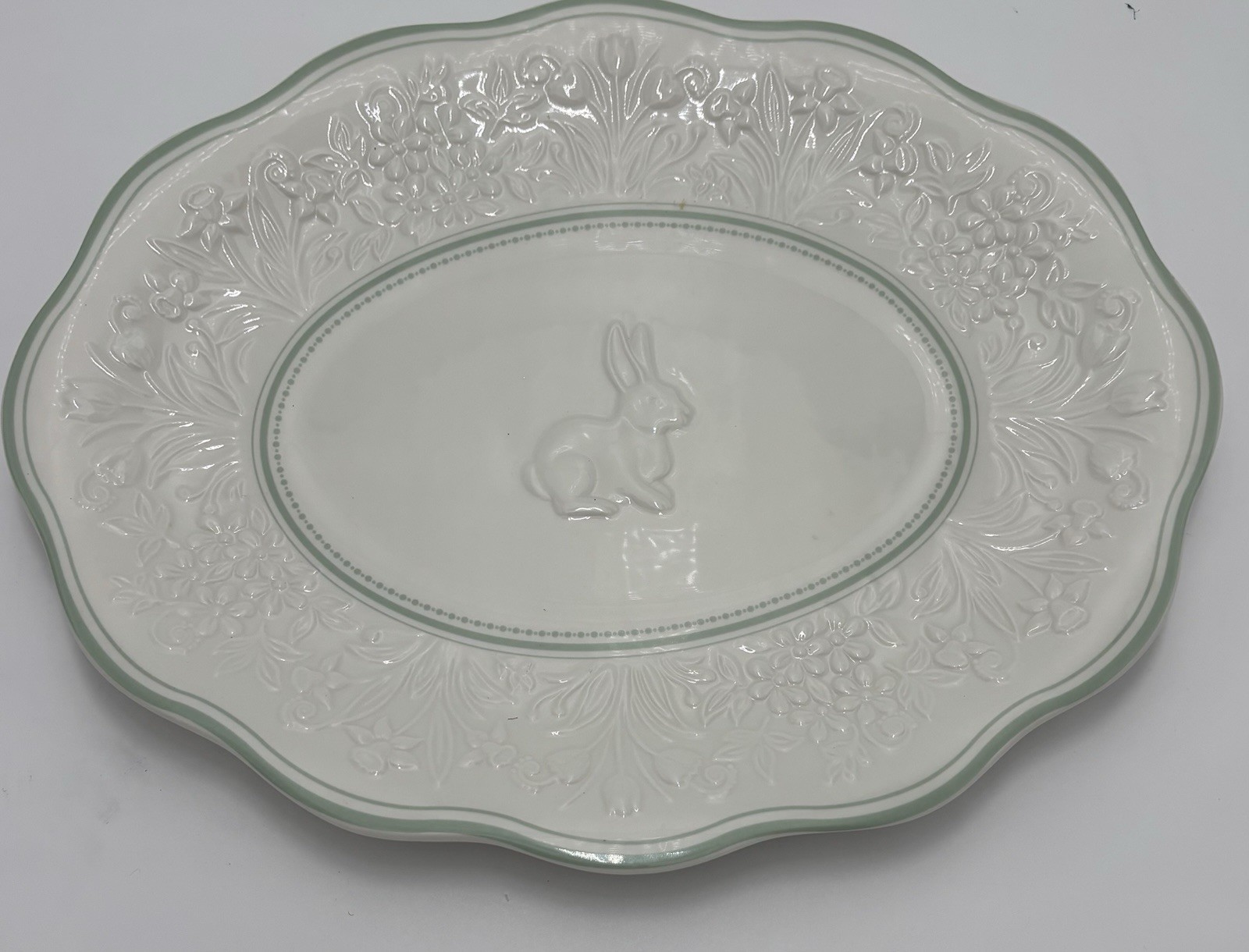 Lenox Platter Colors of Spring Oval  Bunny 11