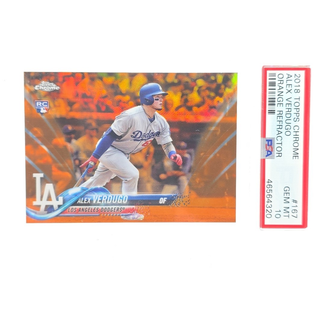 2018 Topps Chrome - Alex Verdugo #167 Orange Refractor Batting /25 (RC) PSA 10