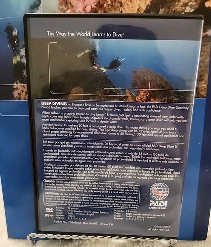 PADI Deep Diver Manual 79300 + Deep Diving DVD In English Espanol 70842MUL - Picture 4 of 15